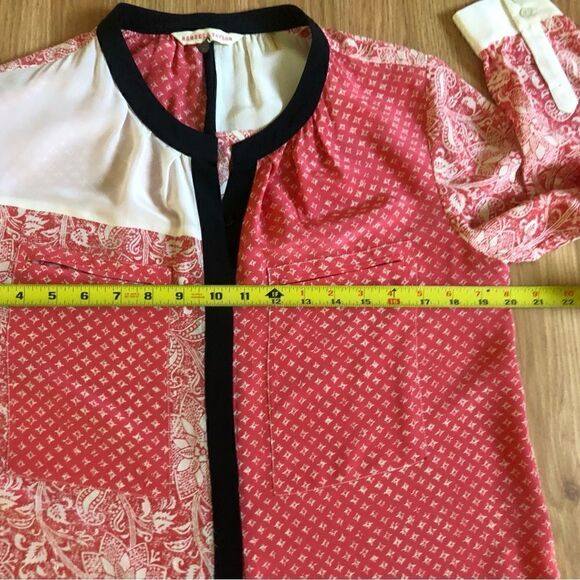 Rebecca Taylor Women Top SIZE 6 100% Silk Long Sleeve Button Career Shirt - Picture 6 of 8